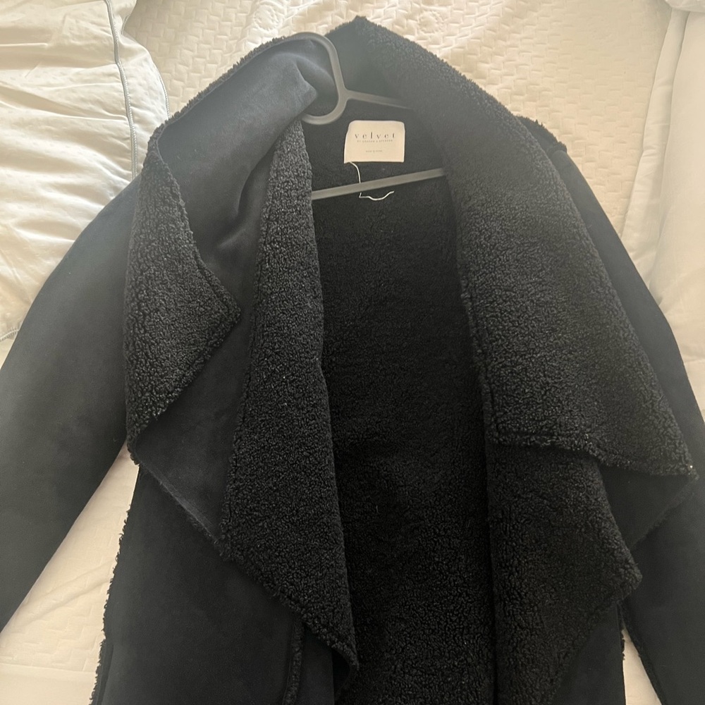 Black Shearling Jacket - image 2